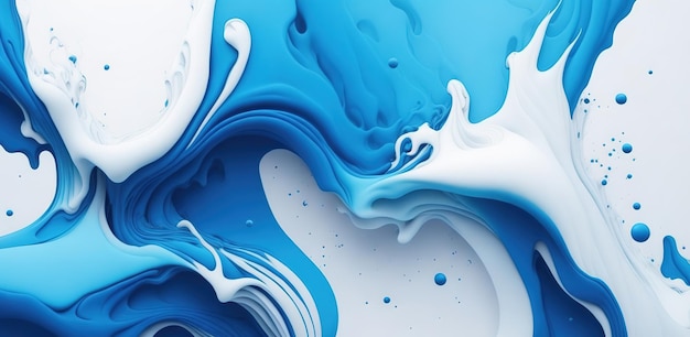 sfondo fluido bianco e blu con colori e forme
