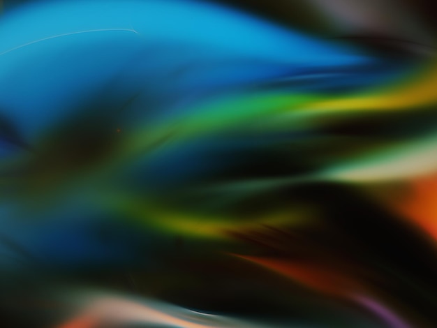 sfondo frattale astratto blu e verde illustrazione di rendering 3D