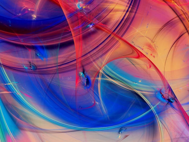 sfondo frattale astratto blu illustrazione di rendering 3D