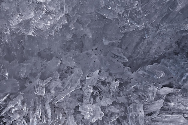 sfondo freddo ghiaccio rotto, gelo di cristallo inverno neve astratta