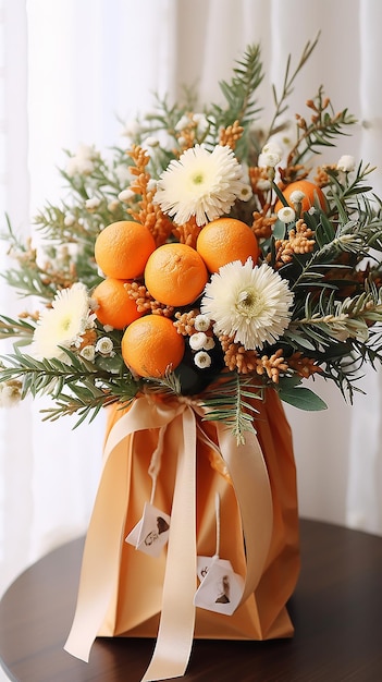 sfondo fresco natura bouquet d'arancia