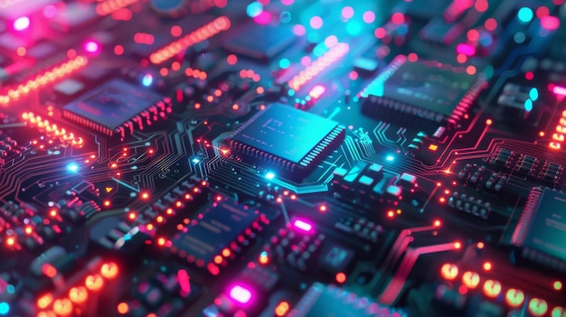 sfondo futuristico del chip digitale