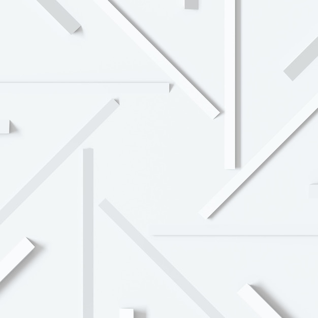 Sfondo geometrico 3d bianco con centro Banner sfaccettato Astrazione bianca ingrandita