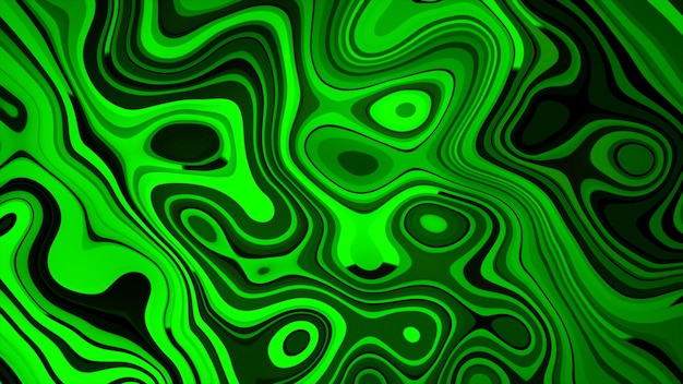 Sfondo geometrico astratto con forme liquide Disegno di sfondo sfumato di colore verde e nero