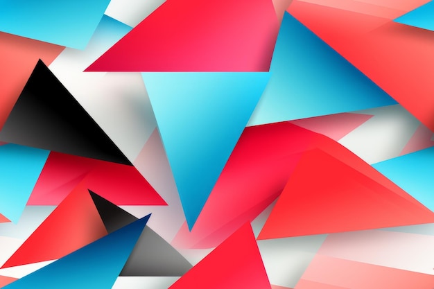 sfondo geometrico astratto con triangoli rossi blu e neri