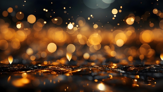 sfondo glitter dorato con flussi di luce