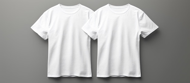 Sfondo grigio con spazio per il testo su magliette bianche