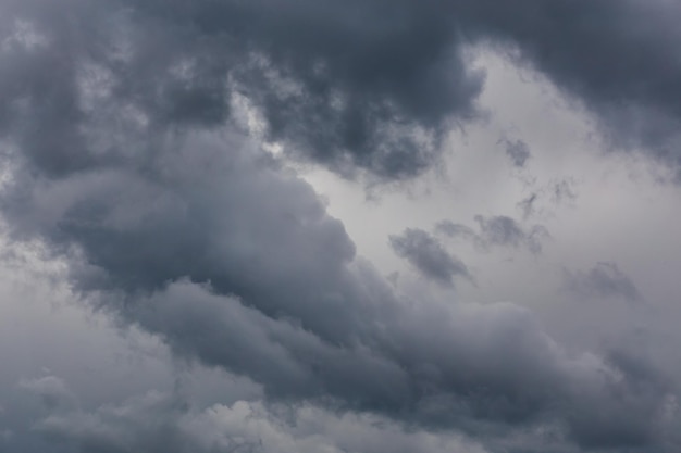 Sfondo grigio scuro del primo piano delle nuvole di tempesta