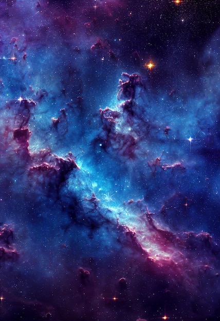 Sfondo HD del rendering 3D della nebulosa della galassia delle stelle spaziali