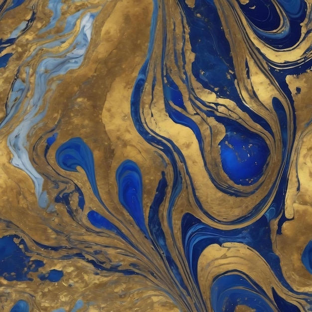 Sfondo in marmo di lusso arte digitale texture in marmo oro blu ai immagine generata