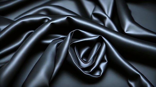 Sfondo in tessuto nero di lusso con illustrazione 3d dello spazio di copia