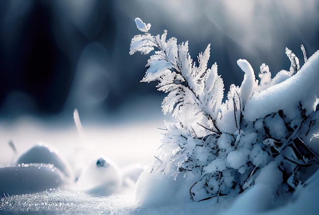 Sfondo invernale di neve e gelo