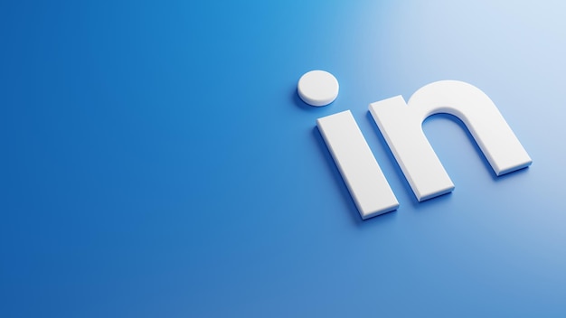 Sfondo Linkedin rendering 3d