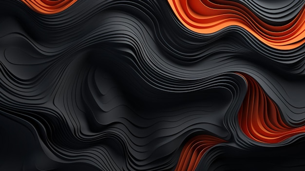 sfondo liquido nero e arancione