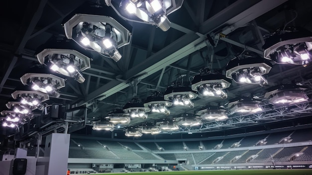 sfondo luminoso di sfondo dello stadio professionale