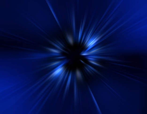 sfondo luminoso sfondo blu scuro e velocità di movimento scoppio di luce blu