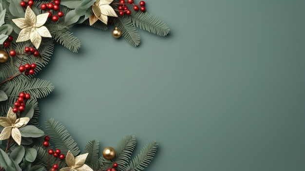 sfondo minimalista ghirlanda di Natale