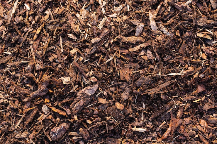 Sfondo naturale da pacciame di legno riciclato