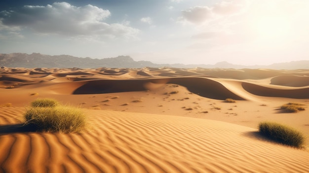 Sfondo naturale del deserto Illustrazione AI GenerativexD