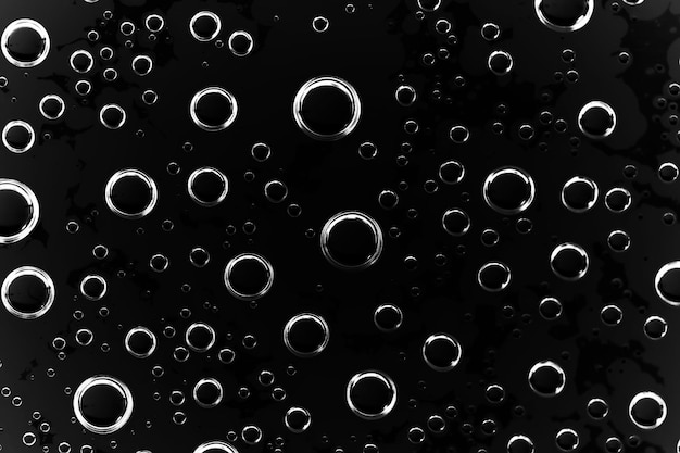 sfondo nero bagnato / gocce di pioggia per la sovrapposizione sulla finestra, concetto di tempo autunnale, sfondo di gocce d'acqua pioggia su vetro trasparente