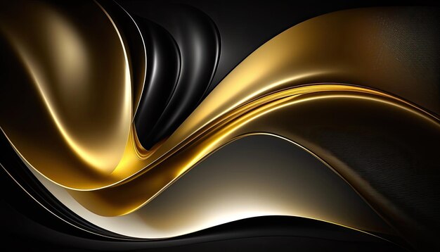 Sfondo nero e oro sfumato sfondo texture liscia lusso Realizzato da AIArtificial intelligence