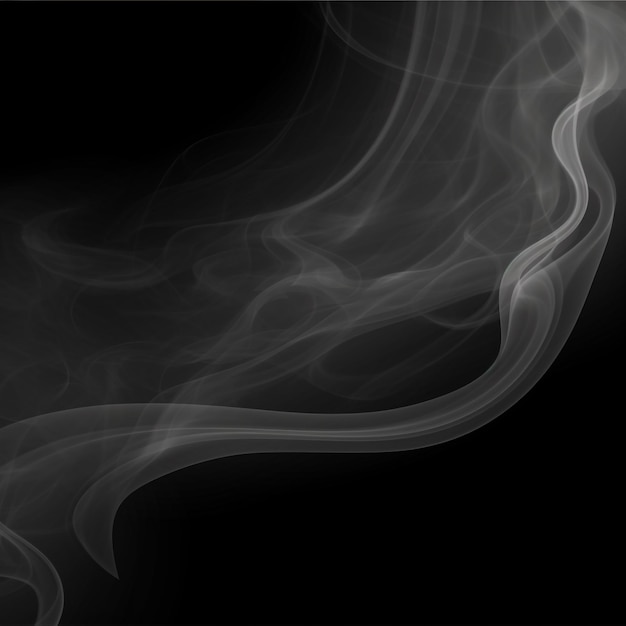 Sfondo nero misto fumo 3D Bellissimo composito