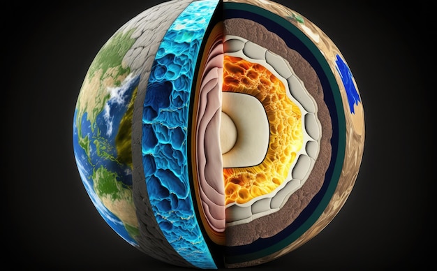 Sfondo notturno del concetto di giorno della Terra del pianeta Terra Concetto di ecologia e ambiente