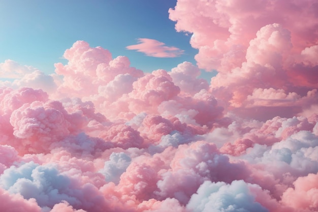 Sfondo nuvole pastello Sfondo nuvola pastello Sfondo nuvole sognante Sfondo cielo pastello AI generativo