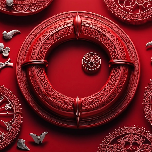 sfondo ornamento rosso