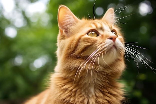 Sfondo per celebrare il Ginger Cat Appreciation Day il 1° settembre AI generativa