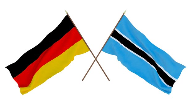 Sfondo per disegnatori illustratori Bandiere del giorno dell'indipendenza nazionale Germania e Bonstvana