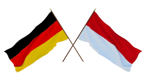 Sfondo per disegnatori illustratori Bandiere del giorno dell'indipendenza nazionale Germania e Monako
