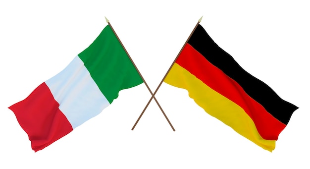 Sfondo per disegnatori illustratori Bandiere del Giorno dell'Indipendenza Nazionale Italia e Germania