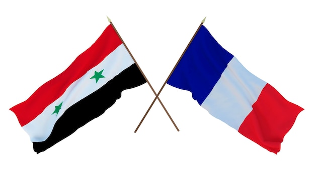 Sfondo per disegnatori illustratori Bandiere del Giorno dell'Indipendenza Nazionale Siria e San Martino