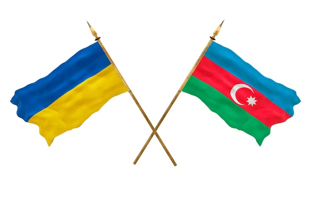 Sfondo per i progettisti Giornata nazionale Bandiere nazionali dell'Ucraina e dell'Azerbaidgan
