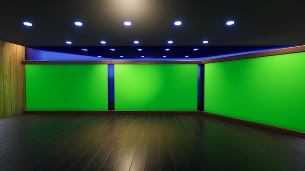 Sfondo per programmi TV TV su Wall3D Virtual News Studio Sfondo 3d illustrazione