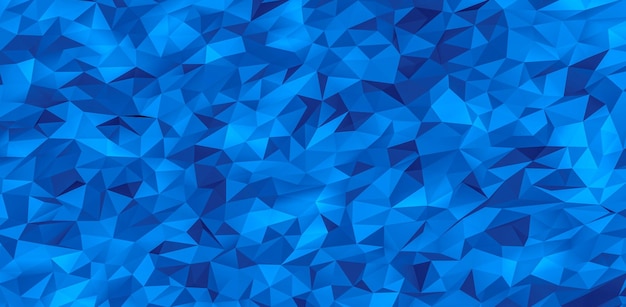 Sfondo poli basso Sfondo triangolato astratto azzurro Motivo dinamico orizzontale Trama geometrica Triangoli moderni