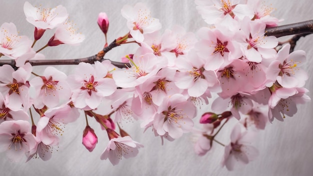 Sfondo primaverile con delicati fiori rosa sakura