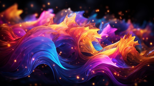sfondo psichedelico fluorescente colorato astratto
