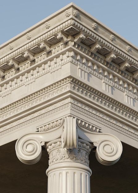 sfondo realistico architettura colonne ioniche classiche