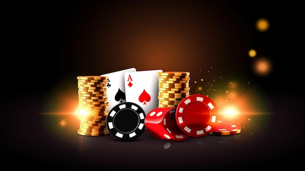 sfondo realistico del casinò con fiches ai