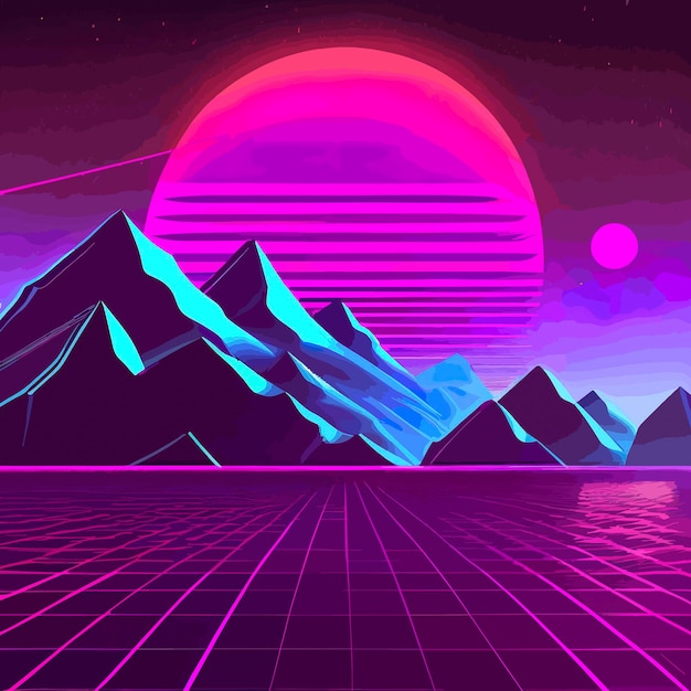 Sfondo retrò Synthwave