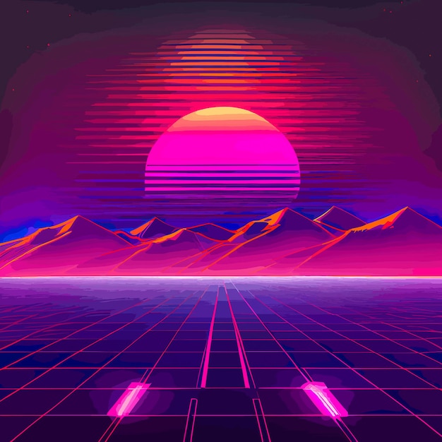 Sfondo retrò Synthwave