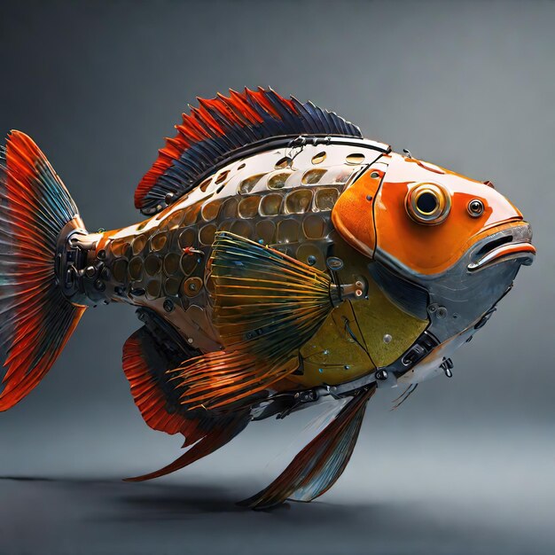 Sfondo robotico di pesce molto bello