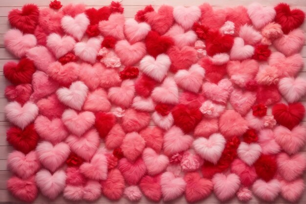 Sfondo rosa soffice cuore Sfondo rosso soffice cuore San Valentino sfondo Cuore di pelliccia soffice