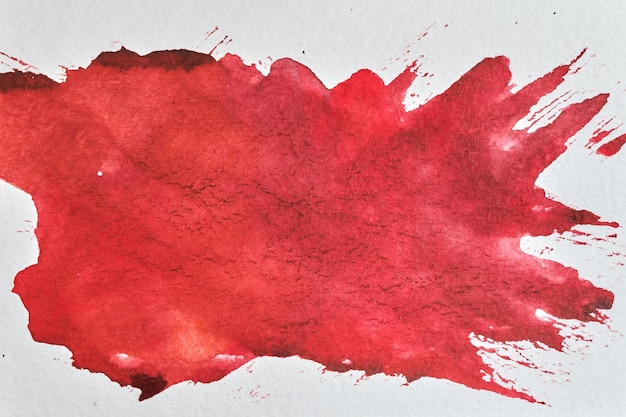 Sfondo rosso astratto Collage d'arte con inchiostro acquerello Macchie e pennellate di vernice acrilica
