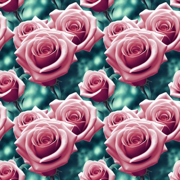 Sfondo senza giunture di bellissime rose Fiori romantici sfondo ripetuto di lusso