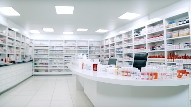 Sfondo sfocato della farmacia