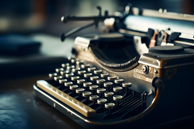 Sfondo sfocato della macchina da scrivere vintage