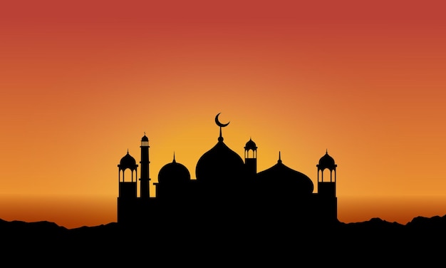 Sfondo Silhouette Moschea